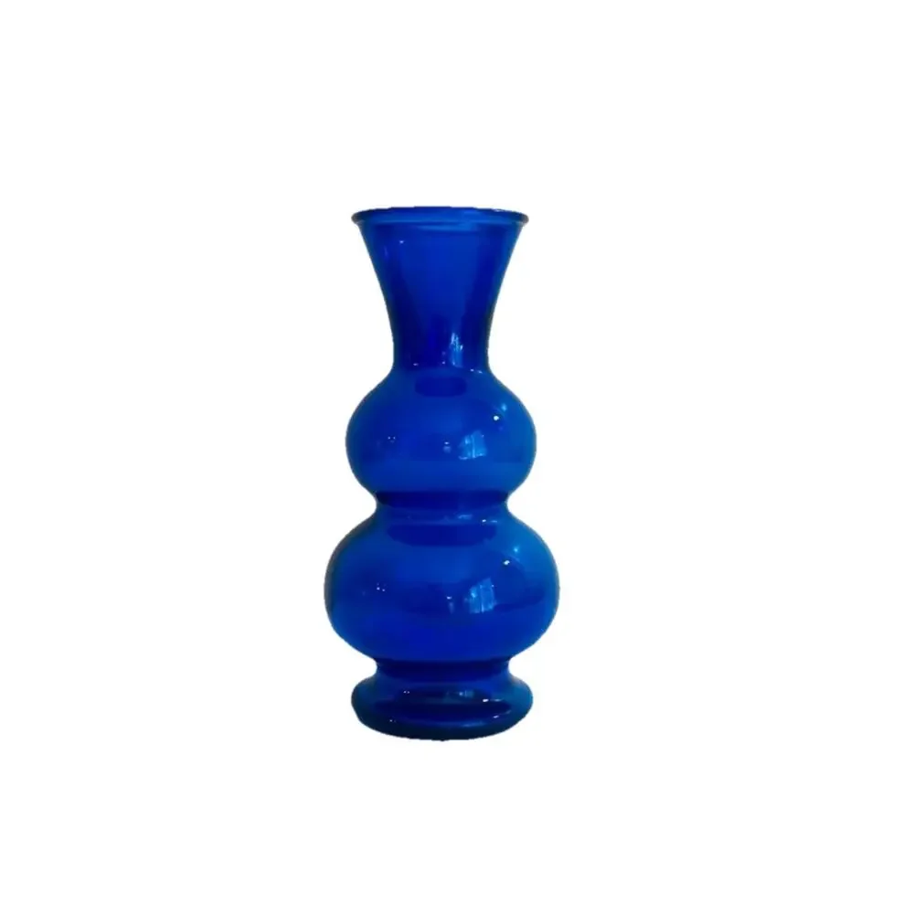 Vtg Cobalt Blue Beehive Bubble Style Bud Vase Flower